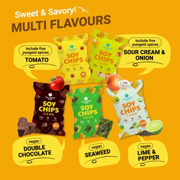 【THE VEGAN】Soy Chips - Lime & Pepper (30g) - Image 2