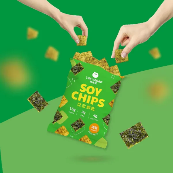 【THE VEGAN】Soy Chips - Seaweed (30g) - Image 7