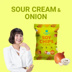 【THE VEGAN】Soy Chips – Sour Cream & Onion (30g)