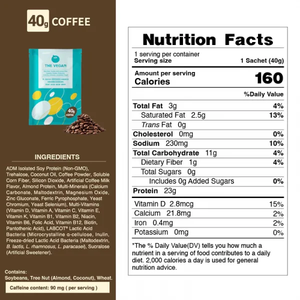 【THE VEGAN】Classic Plant-Based Protein - Coffee (40g) - Image 7