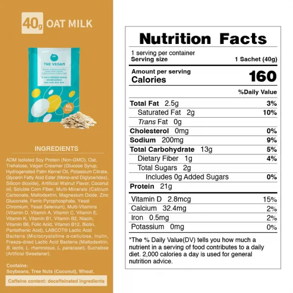 【THE VEGAN】Classic Plant-Based Protein - Oat Ｍilk (40g) - Image 7