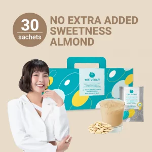 【THE VEGAN】High Calcium Plant-Based Protein – No Extra Added Sweetness Almond (Box of 30 sachets)