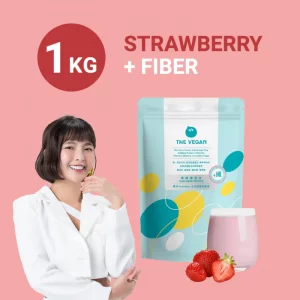 【THE VEGAN】High Fiber Plant-Based Protein – Strawberry (1kg)